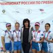 2 место: Юлия Черноусова - вторая слева, тренер Елена Михайловна Воронова (4х л/в)